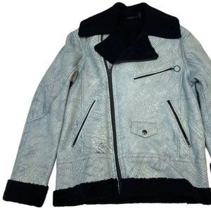 BLK DNM Shearling Leather Jacket